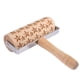 thumbnail image 1 of Rodillo de amasar con estampado de alce y copos de nieve, herramienta de madera para hornear de mano., 1 of 4
