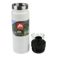 Ozark Trail 24 oz White and Silver Stainless Steel Water Bottle with Wide Mouth Lid