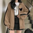 thumbnail image 2 of Vedolay Women Blazer Suit Jacket Casual Button Down Jackets Long Sleeve Coats with Pockets Khaki,M, 2 of 4