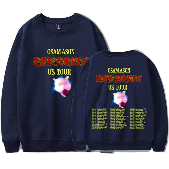 OsamaSon merch 2025 PSYKOTIC TOUR sweater crewneck long sleeve sweatshirt men/women rapper hip hop pullover
