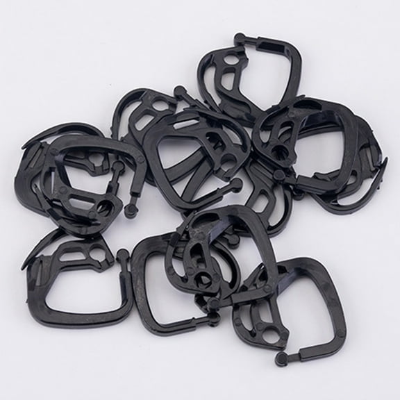 LEORX Net Fixing Clip Plastic Black 50Pcs