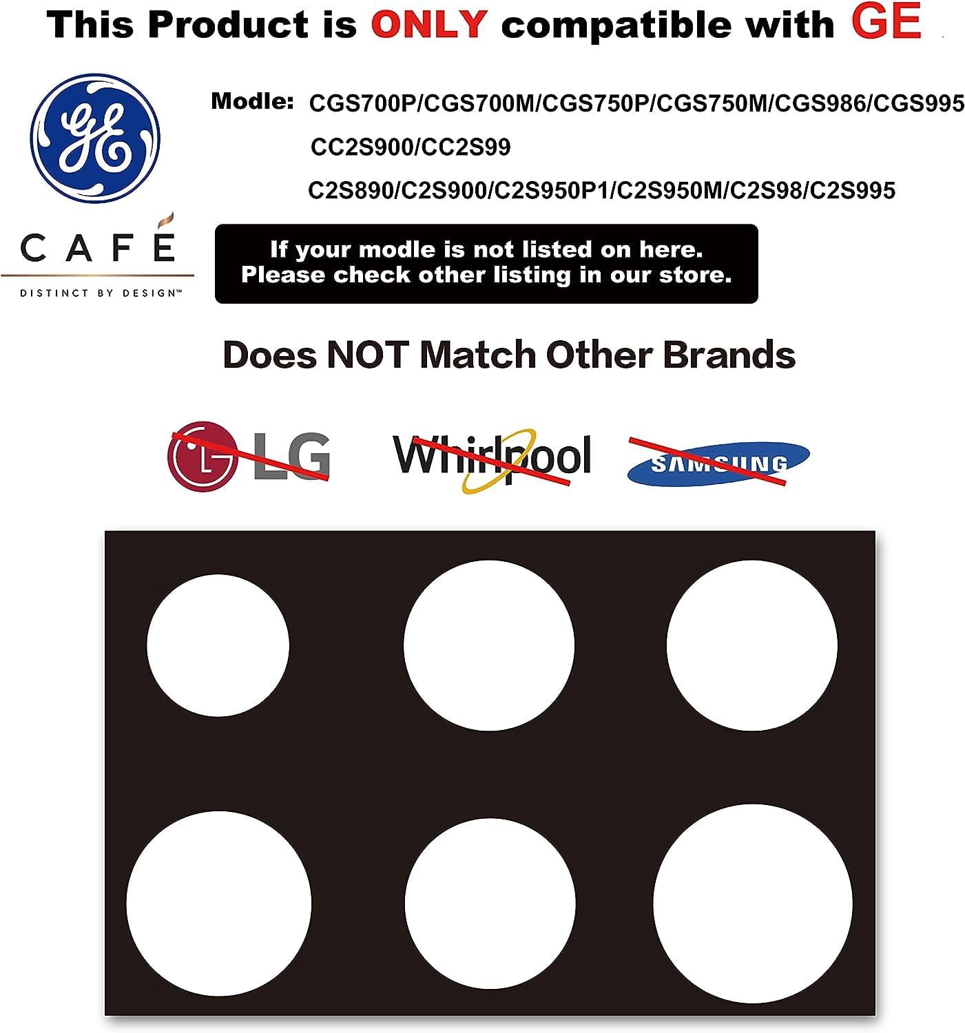 FanXm GE 30 inch Gas Range Protectors - Non Stick Stove Protector for Gas Range - CGS700P/CGS750P/C2S950P/CGS986/CGS995/CC2S900
