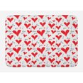 thumbnail image 1 of Love Bath Mat, Hand Written I Love You Phrases Heart Symbols Valentines Day Inspiration, Non-Slip Plush Mat Bathroom Kitchen Laundry Room Decor, 29.5 X 17.5 Inches, Vermilion Black White, Ambesonne, 1 of 2