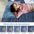 thumbnail image 6 of CAROMIO Geometric Modern Rug Rug for Living Room Washable Rugs Non Slip Rug Contemporary Carpet for Bedroom Soft Rug, 4' x 6' Blue, 6 of 7