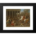 thumbnail image 2 of Nicolas Poussin 18x14 Black Modern Framed Museum Art Print Titled - The Conquest of Jerusalem by Emperor Titus, 2 of 5