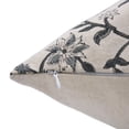 thumbnail image 4 of Fabdivine Block Print Throw Pillow Cover, 18x18 Inch Duck Canvas Decorative Cushion Cover, Floral Print Boho Design Grey Pillow Cover for Sofa and Couch, 4 of 5