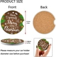 thumbnail image 3 of GZHJMY Car Coasters 2 Pcs Have Yourself A Merry Christmas Ceramic Drink Coaster for Cup Holder Cup Coasters, 3 of 6