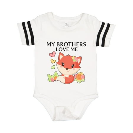 

Inktastic My Brothers Love Me- Little Fox Gift Baby Boy or Baby Girl Bodysuit