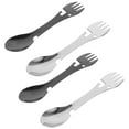 thumbnail image 1 of OUNONA 4 Pcs Couverts Réutilisables Utilitaire pour Camping Fourchette Cuillère en Acier Inoxydable, 1 of 6