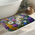 thumbnail image 4 of 1pc Beautiful Flower Absorbent Non-Slip Bathroom Thickened Flannel Rug Decor,Soft,Quick Drying,Suitable For Indoor/outdoor Use,Bathrooms,Bedrooms,Kitchens,Terrace,Laundry Rooms,16"x24", 4 of 7