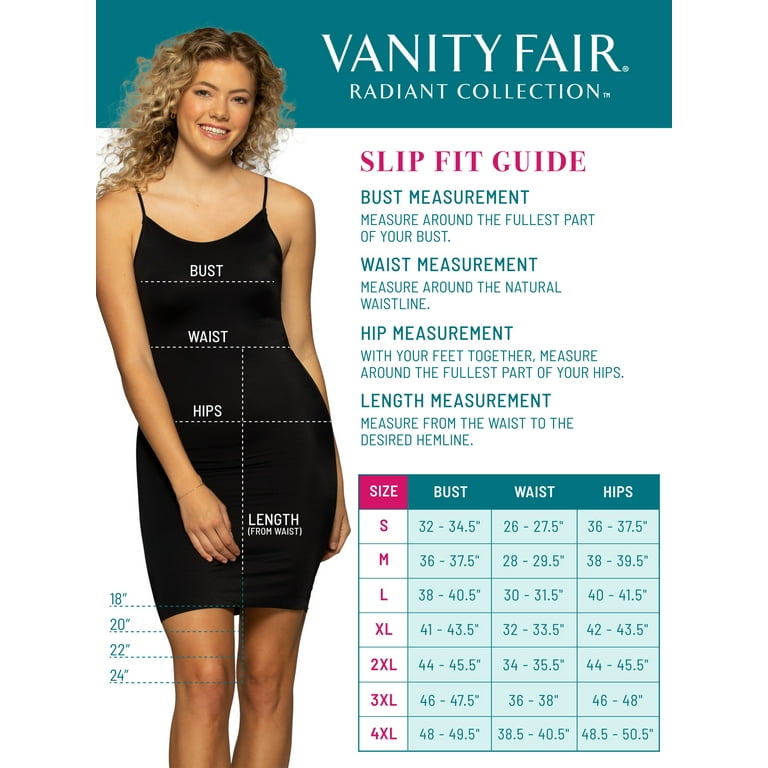 Vanity Fair Radiant Collection Women's Invisible Edge Smoothing Full Slip,  Sizes S-4XL