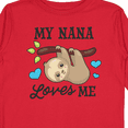 thumbnail image 4 of Inktastic My Nana Loves Me with Sloth and Hearts Boys or Girls Long Sleeve Toddler T-Shirt, 4 of 5