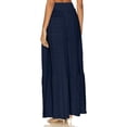 thumbnail image 4 of Inleife Woman Summer Solid Color Pockets Wide Leg Pants Casual Pants Boho Beach Pants Dark Blue S, 4 of 6