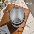 thumbnail image 3 of 24 oz Stainless Steel Tumbler with Lid and Straw Insulated Water Bottle Leak Proof for Hot and Cold Portable Travel Coffee Mug Reusable Coffee Cup White, 3 of 7