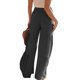 thumbnail image 4 of VISgogo Pantalones de pierna ancha para mujer, cintura alta, color sólido, con cordón, informal, para fiesta, club, pantalones sueltos VISgogo  moda, 4 of 5