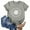 Grey, variant on t shirts for women Casual Printing Short Sleeves Loose T-Shirt womens tops shirts for women Blue