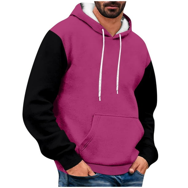 pstuiky camisetas de manga larga para hombre, Sudadera con capucha y cordón ajustable para hombre, cómoda y a la moda. Tops de talla grande para hombre xxl