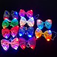 thumbnail image 4 of 10 piezas de pajarita de lentejuelas con luz Led, pajaritas ajustables para fiesta, 4 of 5