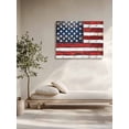 thumbnail image 5 of Vintage American Flag Wall Art for Living Room,Canvas Picture Wall Decor for Bathroom Bedroom,Country Wooden USA Flag Painting Artwork for Office Kitchen Hallway Dining Room Home Decorations 20"x24", 5 of 8
