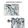 thumbnail image 6 of Blue Teal Eucalyptus 2 Panel Kitchen Curtains for Small Windows, Weeping Botanical Leaf Watercolor Bathroom Tier Curtain, Short Window Treatment for Bedroom/Living Room 55"x24", 6 of 6
