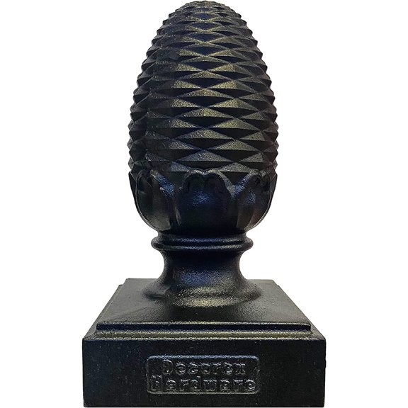 3.5" x 3.5" Heavy Duty Aluminum Pineapple Post Cap for True/Actual 3.5" x 3.5" Wood Posts - Black (Works ONLY with Actual 3.5" x 3.5" Posts. Will NOT Work with Actual 4" x 4" Posts)