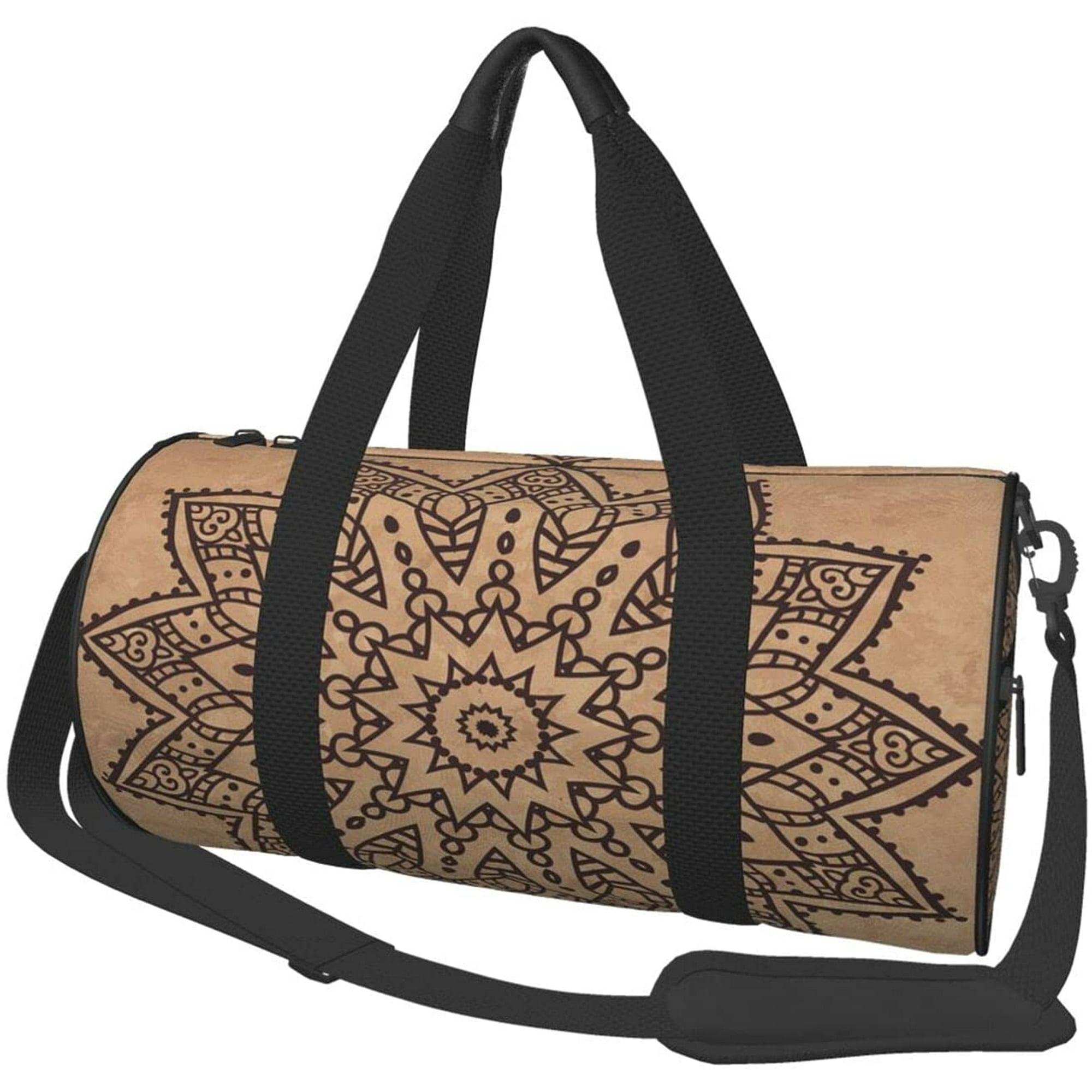 Travel Duffle Bag Vintage Mandala Persian Boho Gym Bags Canvas Luggage Weekender Overnight Sports Tote Bag Waterproof Carry On Lightweight Duffle Bags for Men Women Kids Walmart