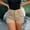 Khaki women cargo shorts with pockets a1, variant on Cagogo Women's Cargo High Waisted Shorts with Pockets Casual Summer Vacation Solid Basic Loose Shorts Travel Beach Lounge Trousers, Army Green XL