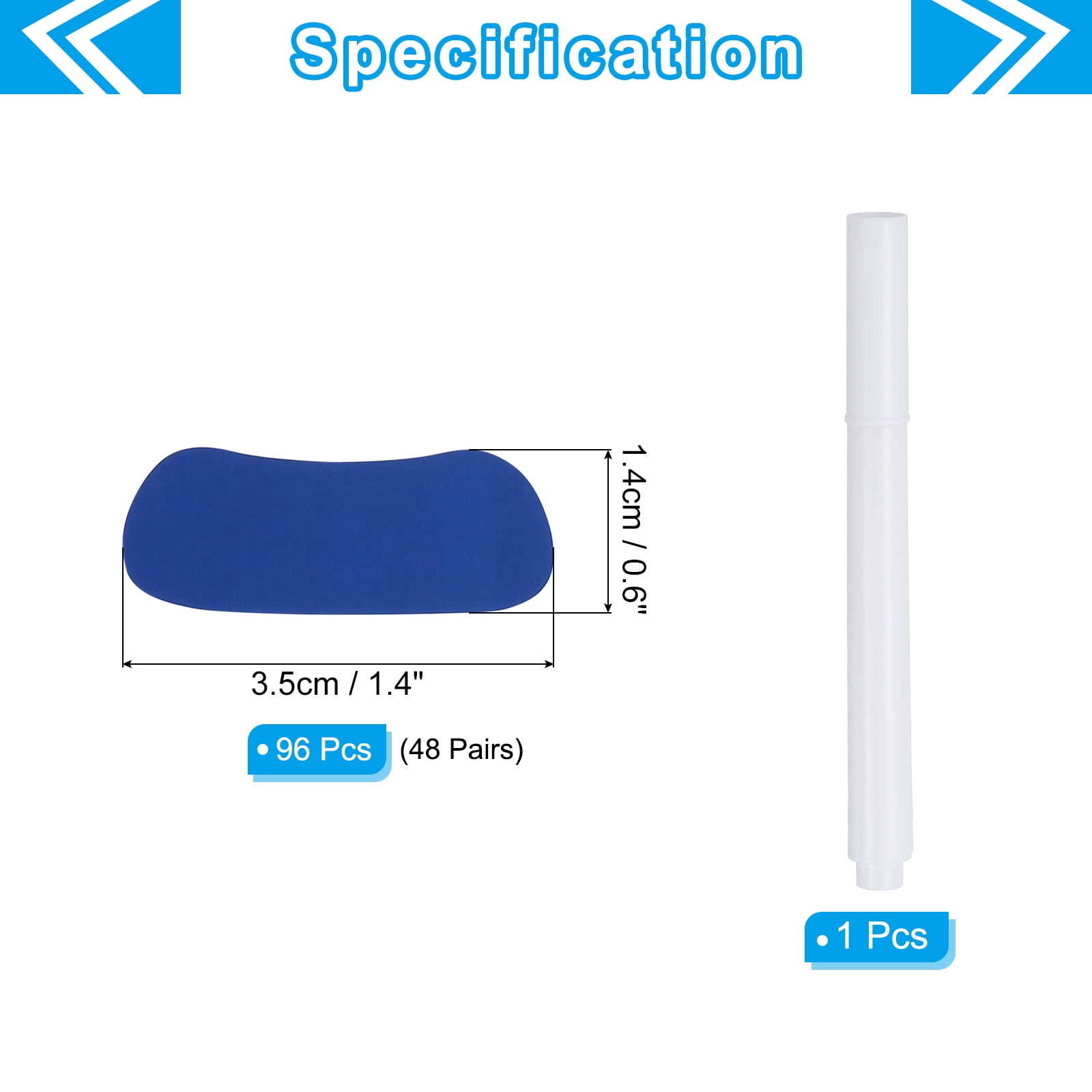 Unique Bargains Sports Eye Stickers Set with Pencil for Baseball and Softball Games Blue