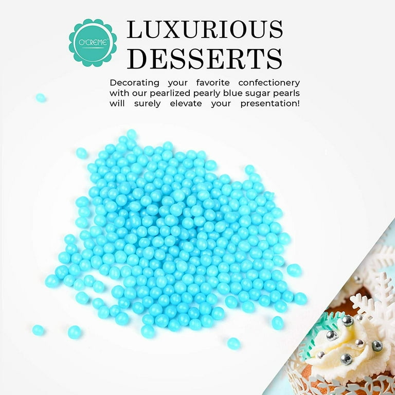 Sugar Pearls - Blue (100g / 3.5 oz)