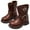 Brown-13, variant on HNMKIU Stylish Girls Leather Ankle Boots with Side Zipper Comfortable School Shoes for Toddler Youth and Teen Khaki-3,3.5-4 Years