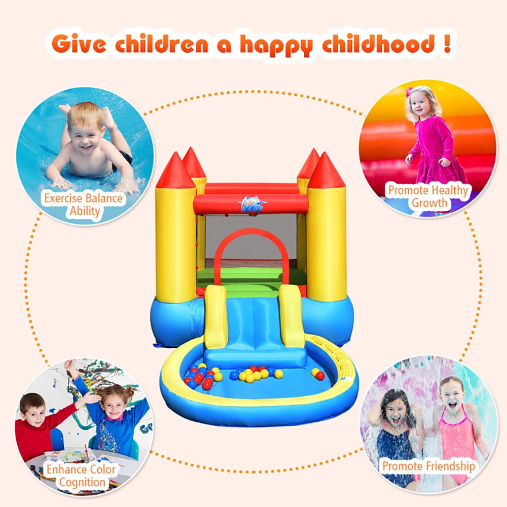 Aimee Lii Inflatable Kids Slide Bounce House with 550W Blower, Kids Bounce House for 5+