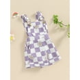 thumbnail image 2 of Kids Toddler Girl Summer Outfit Floral Print Overalls Jumpsuit Sleeveless Romper Bib Shortalls Suspender Shorts Pants, 2 of 7