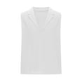 thumbnail image 4 of USNSM Cotton Linen Beach Shirts for Men Summer Casual Tank Top Quick Dry Lightweight Breathable Button Down Henley T-Shirts White XXL, 4 of 6