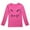Hot Pink, variant on Tiijoy Toddler Girls Cartoon Cat Print Long Sleeve T Shirt Crew Neck Soft Casual T-Shirt
