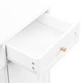 thumbnail image 6 of Elegant Shoe Cabinet With Arched Doors And Adjustable Shelves, White, For Entryway, Living Room, Build White Entryway Curved Top Plate, Spacious Desktop, Stylish, 6 of 6