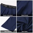 thumbnail image 3 of Pantalones deportivos para hombre con diseño de paneles, transpirables y elásticos - Ideal para entrenamiento y running - Talla L azul marino - Estilo europeo (6030#), 3 of 7