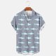 thumbnail image 2 of Camisetas de Lino para Hombres Vintage Bowling Manga Corta Cuello Cubano, Retro Playa Y Verano Hombre Manga Corta Botón Abajo Camisetas, 2 of 9
