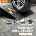 thumbnail image 2 of VEVOR Rubber Curb Ramp 1or2 Pack Rise Height Heavy-Duty 33069 lbs/15 T Capacity Threshold Ramps 19.7''x11.8''x4.25'', 2 of 5