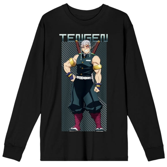 Demon Slayer Tengen Uzui Men's Black Crew Neck Shirt-L