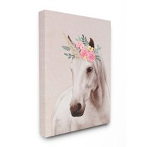 Stupell Industries Unicorn Portrait Pink Fantasy Animal Painting Canvas Wall Art by Ziwei Li
