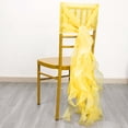 thumbnail image 2 of Efavormart Yellow Chiffon Curly Chair Sash, 2 of 10