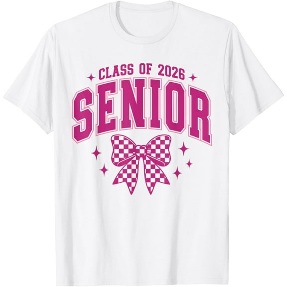 Class of 2026 Senior 2026 Pink Coquette Bow Graduation 2026 T-Shirt