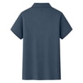 thumbnail image 4 of Men's Polo Short Sleeve Shirts Moisture Wicking Quick Dry Collared Solid Color Shirt Classic Fit Business Casual Tops Navy 4XL, 4 of 5