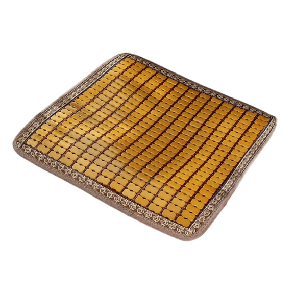 Leodye 1PCS Summer Natural Bamboo Seat Cushion Square Cool Woven Rattan Pad Breathable Non-Slip Mat for Sofa Chair office Car Seat -15.7x15.7in