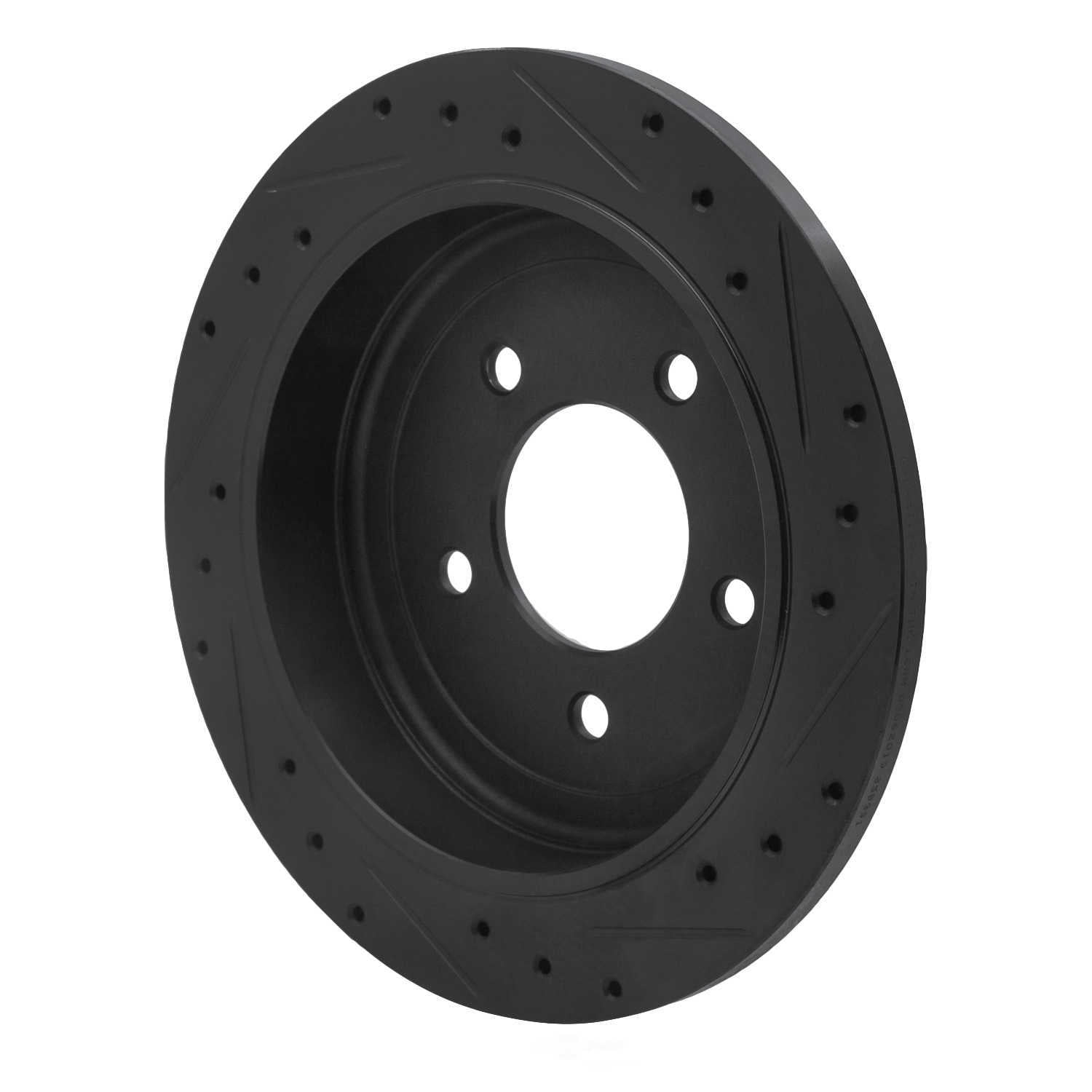 Dynamic Friction Company 633-54173L DFC Brake Rotor - Drilled And Slotted - Black