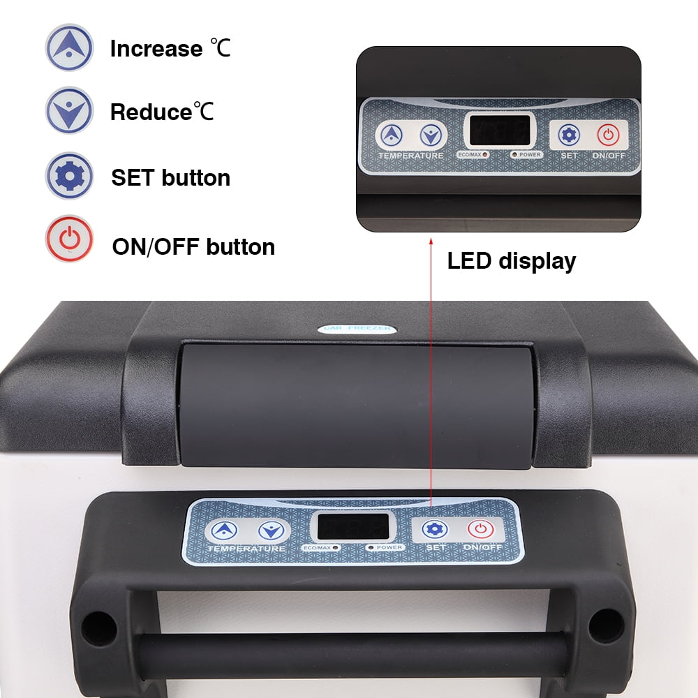 1.47 CU.FT Portable Car Refrigerator with Key Display, Mini Fridge Freezer for Driving, Travel 1.47 CU.FT Portable Car Refrigerator with Key Display, Mini Fridge Freezer for Driving, Travel