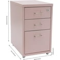thumbnail image 3 of 3-Drawer Vertical File Cabinet - Metal Mobile File Cabinet with Lock and Wheels - Under Desk Metal Filing Cabinet for Legal/Letter/A4 File - Fully Assembled - Home/Office Storage Cabinet, 3 of 9