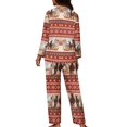 thumbnail image 2 of Renewold Comfort Southwest Aztec Horse Pajamas Pants Set Women Button Down Dailywear Tredny Long Sleeve Sleepwear 2 Pack Soft Home Life Nightwear Thermal Loungewear Size XS, 2 of 6
