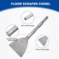 thumbnail image 4 of Cincel raspador de piso con vástago hexagonal Uxcell 11" x 0.6" Cincel de martillo de acero para demolición eléctrica, jardinería, paisajismo, excavación y corte (Ancho de la hoja: 102 mm), 4 of 7