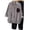 Black, variant on 2Pcs/Set Shirt Pants Set Long Sleeve Casual Trendy Elastic Waist Breathable Daily Garment Polyester Stripes Blouse Pants Suit Spring Clothes